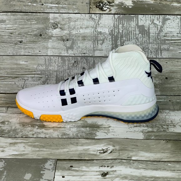 Under Armour Project Rock 1 White Gold Navy Gym - Picture 2 of 11